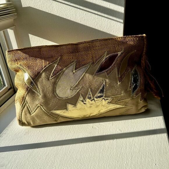 90’s Metallic Overlay Clutch Purse - Picture 1 of 11